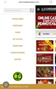 Caesars Mobile Casino NJ