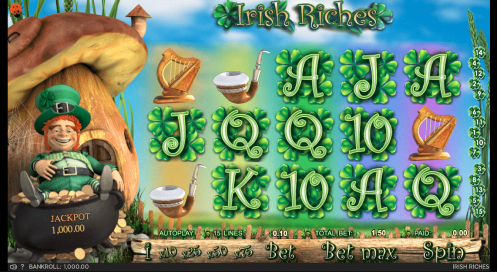 Irish Riches at Delaware Park Online Casino