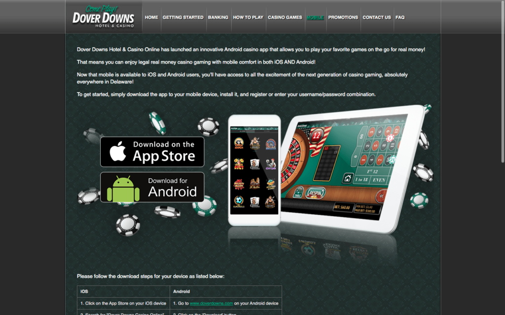 dover downs online casino withdrawal methods