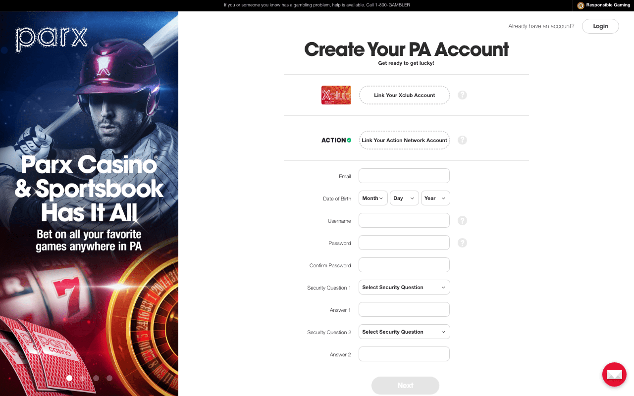 parx online casino promo code