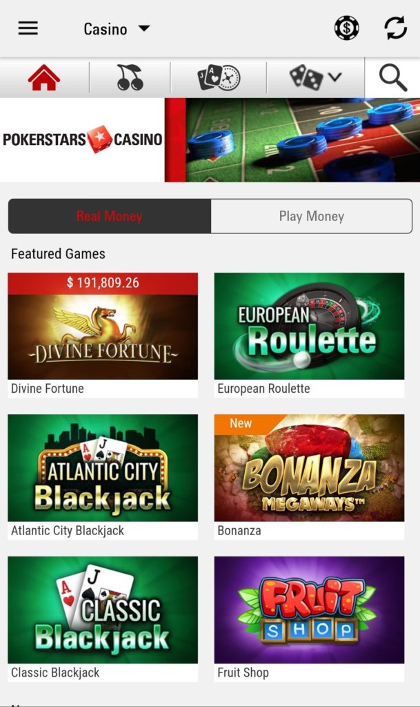 PokerStars Mobile Casino