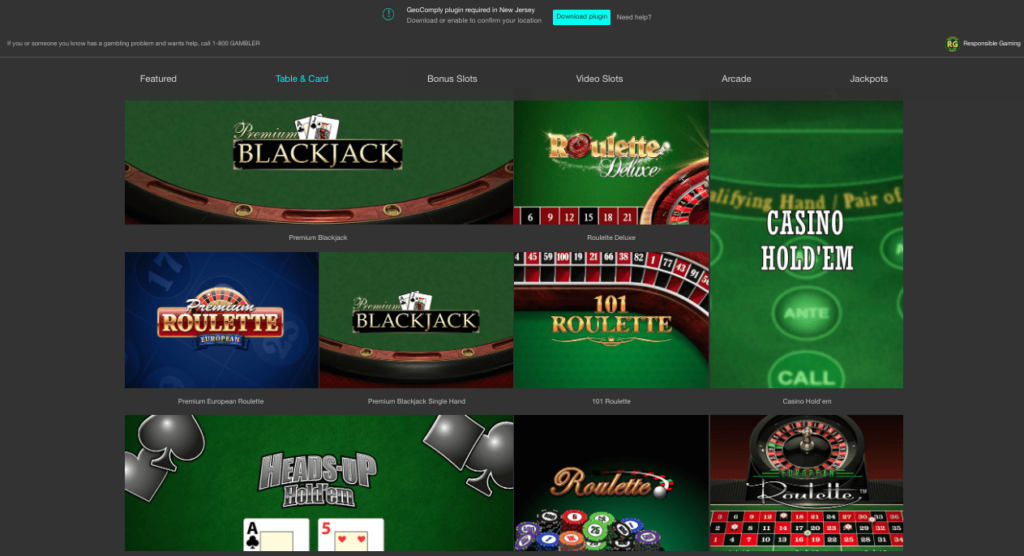 bet365 Table Games