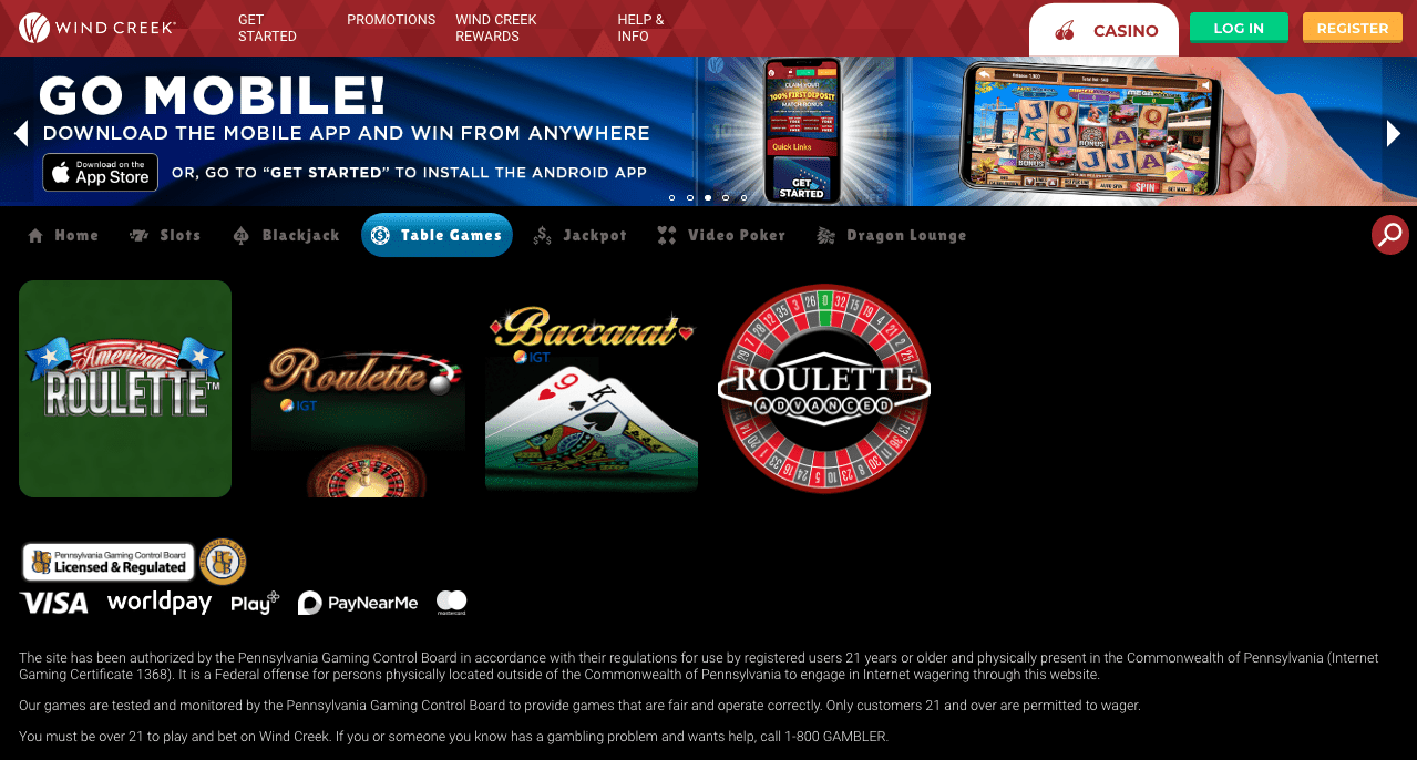 Wind Creek Online Casino