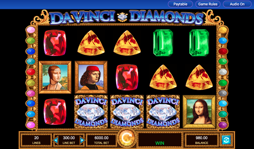 Da Vinci Diamonds: IGT online slots at US casinos