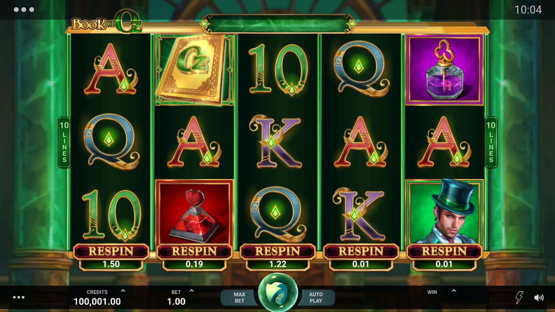 Book of Oz Respin Feature Slot