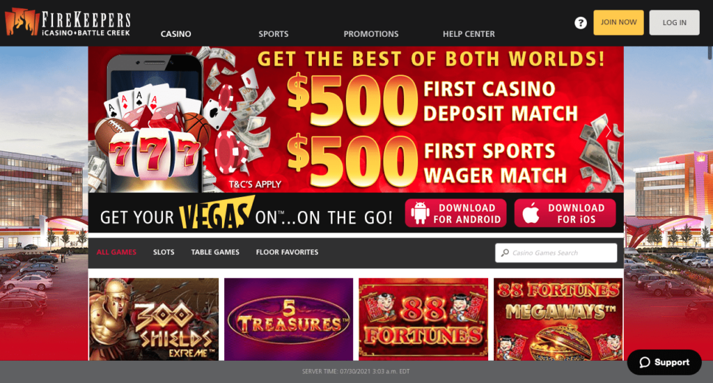 FireKeepers Casino Homepage