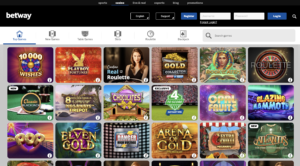 Betway Casino slots lobby