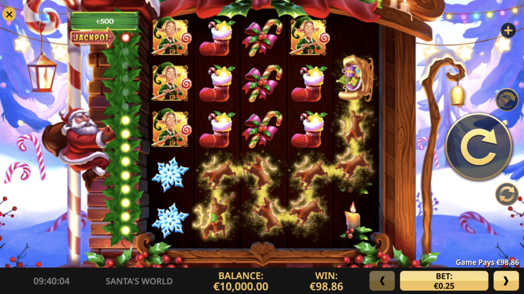 santa's world christmas slot games