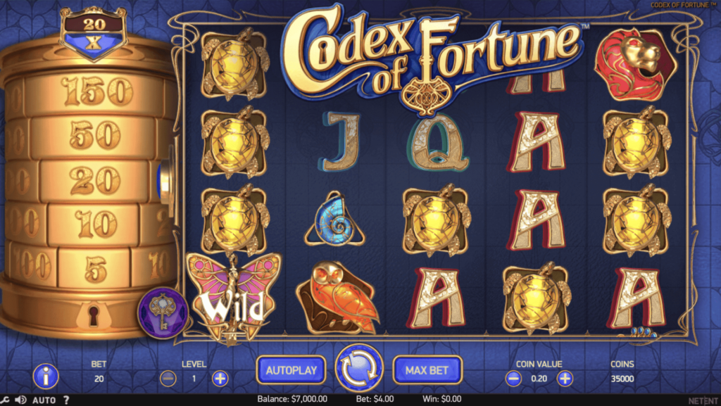 codex of fortune slot game by netent