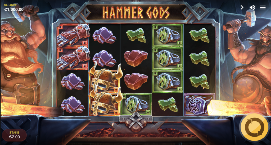 hammer gods slot gameplay
