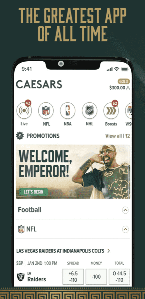 Caesars casino app and sportsbook