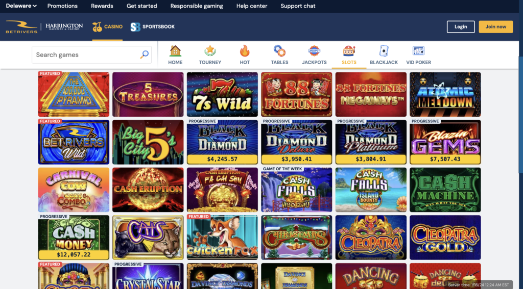 Harrington Gaming Online Casino Games