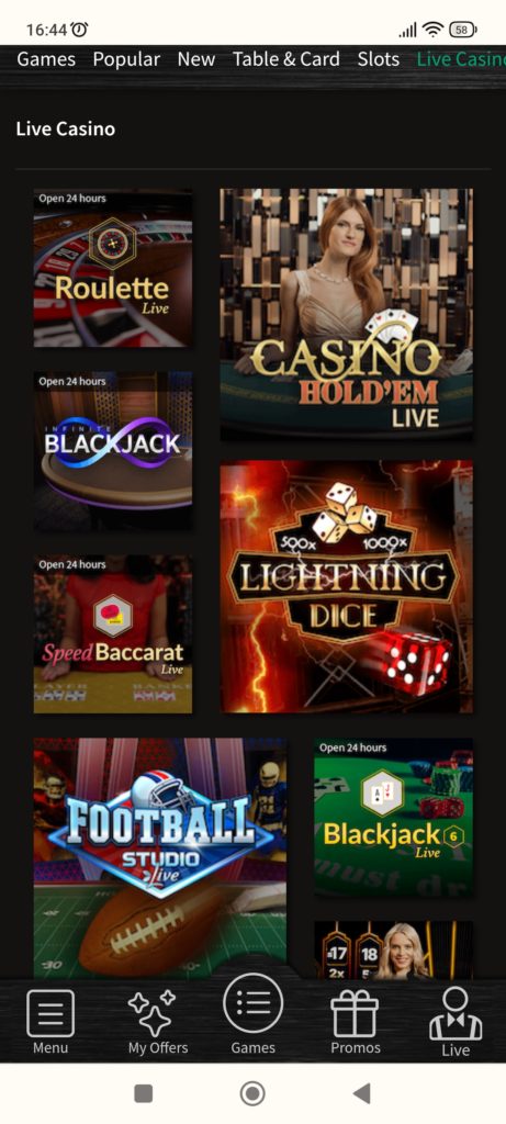 PlayStar Casino NJ mobile live dealer games