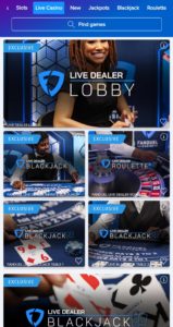 FanDuel Casino Live Lobby