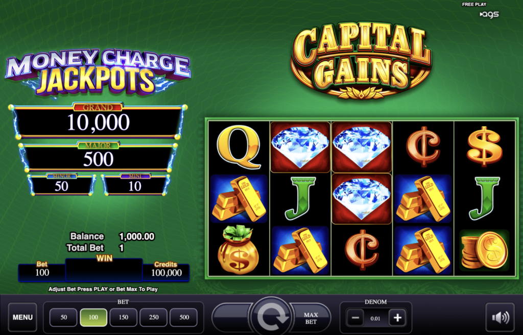 capital gains slot gameplay by ags