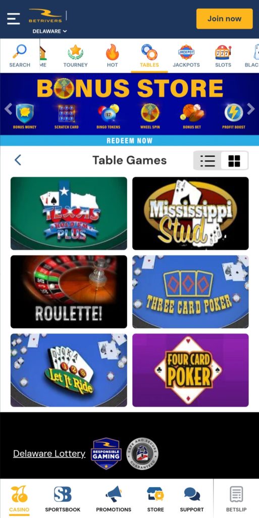 Bally Casino Table Games