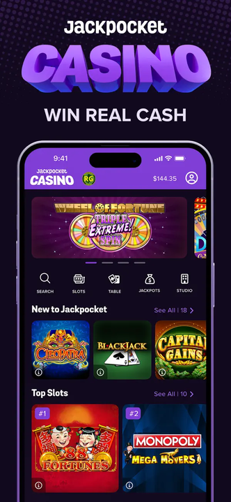 Jackpocket Casino Mobile App Homepage